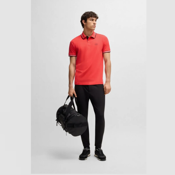 Polo Com Caimento Descontraído Em Algodão Com Branding